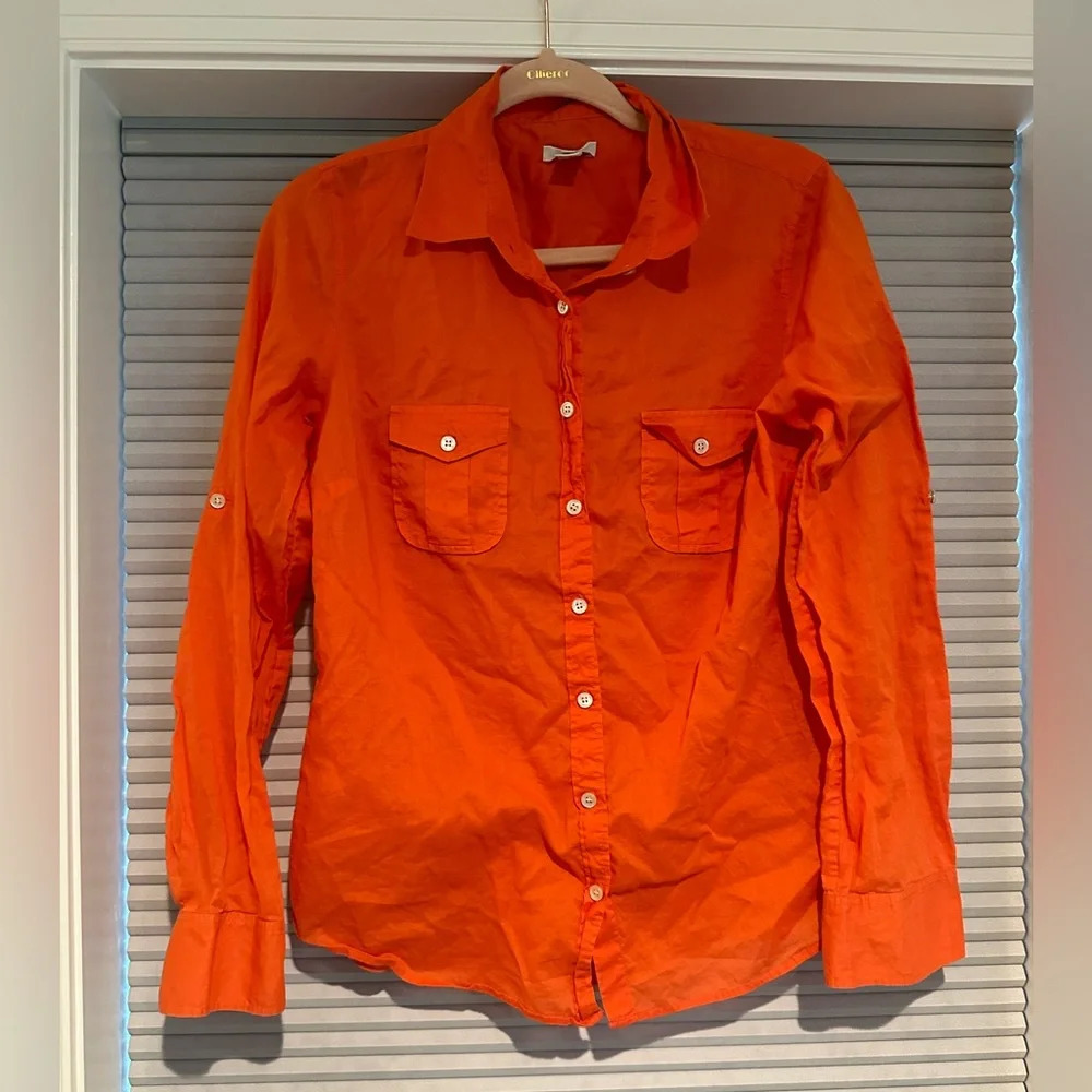 J. Crew Orange Button Down Shirt